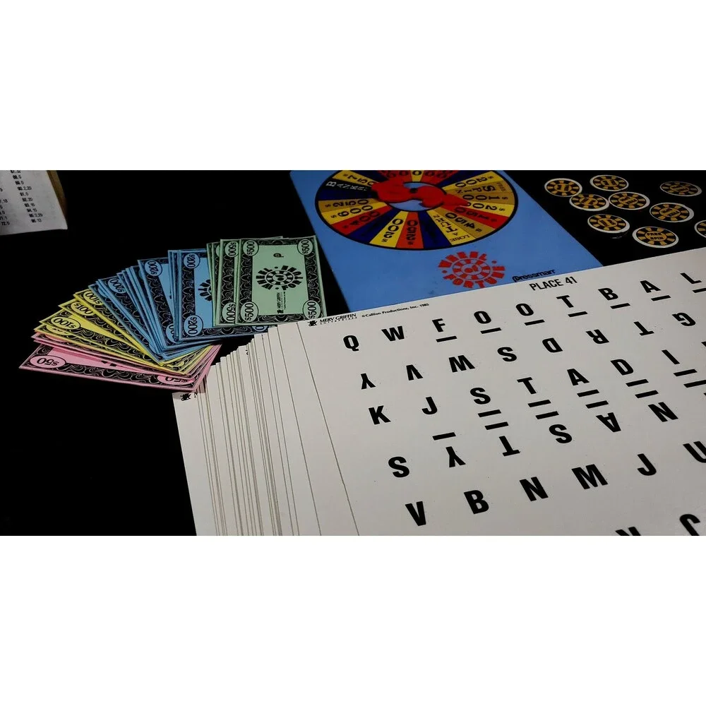 Vintage 1985 Wheel of Fortune Board Game with Letter Board, Complete